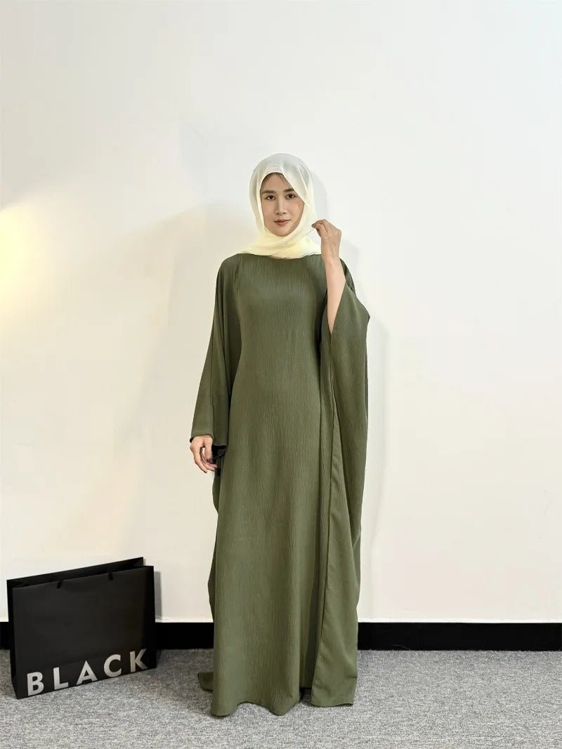 abaya-polyester-vert-caca-d'oie