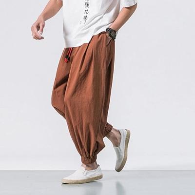 Pantalon Sarouel - LinSarouel™ - Marron - To Noor