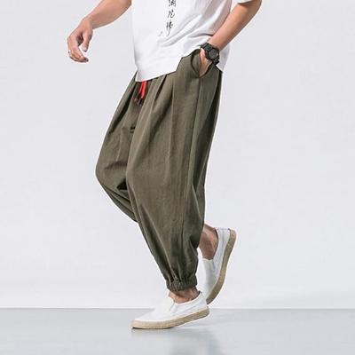 Pantalon Sarouel - LinSarouel™ - Vert Militaire - To Noor