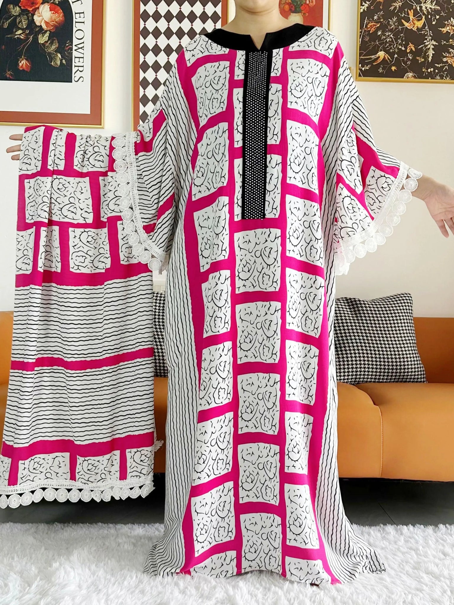 Robe Africaine - AfricanLadyDress™ - Recto Rose - To Noor